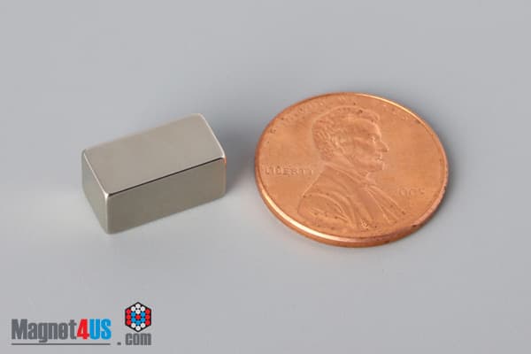1/4" x 1/4" x 1/2" N40 Neodymium Block Magnet - photo 1