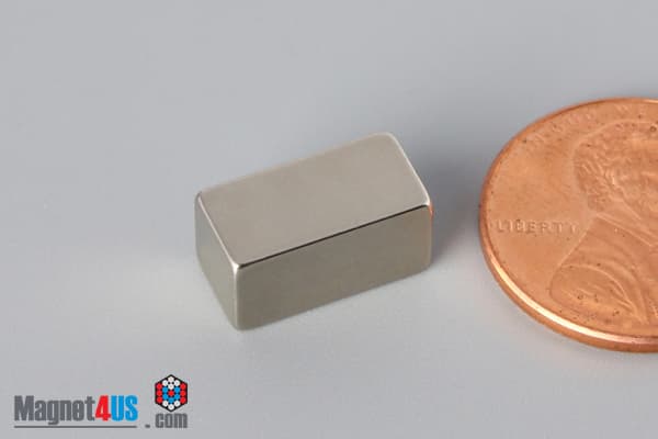 1/4" x 1/4" x 1/2" N40 Neodymium Block Magnet - photo 3