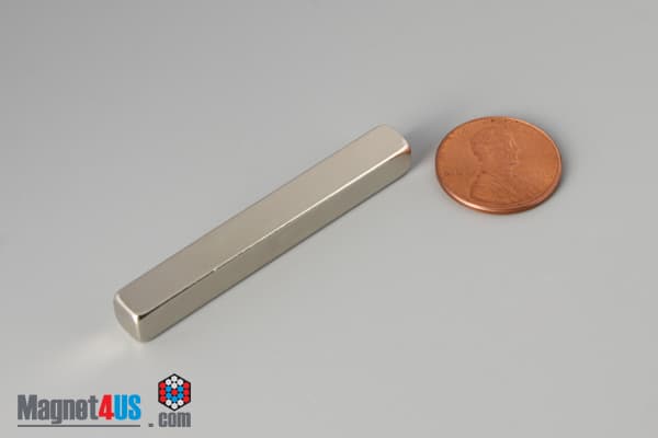1/4" x 1/4" x 2" N45 Neodymium Block Magnet - photo 1
