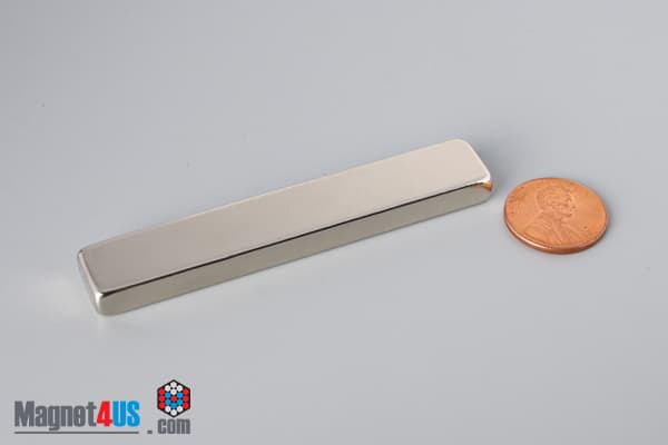 3" x 1/2" x 1/4" N40 Neodymium Block Magnet - photo 1