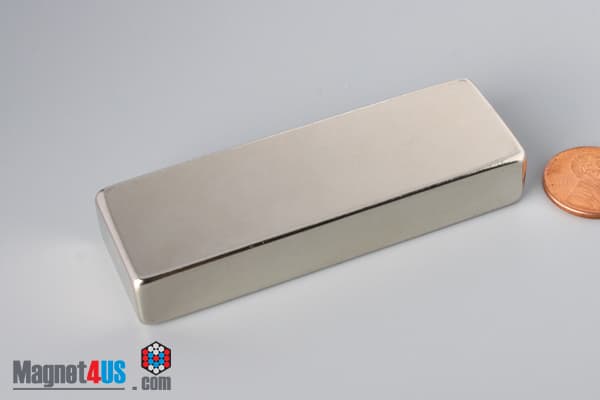 3" x 1" x 1/2" N45 Neodymium Block Magnet - photo 3