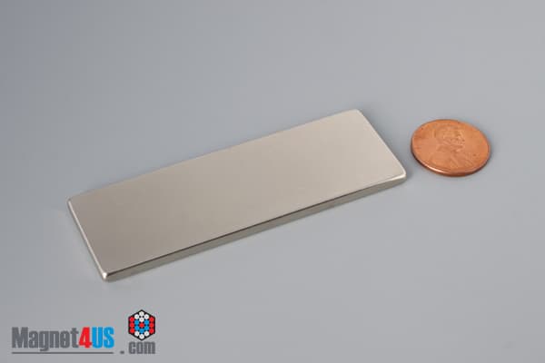 3" x 1" x 1/8" N40 Neodymium Block Magnet - photo 1