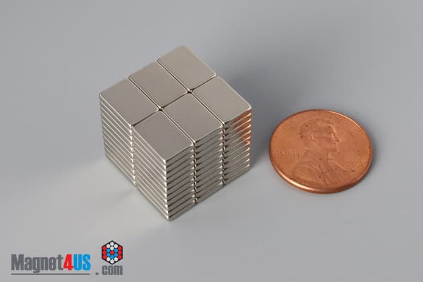 3/8" x 3/16" x 1/16" N40 Neodymium Block Magnet - photo 5