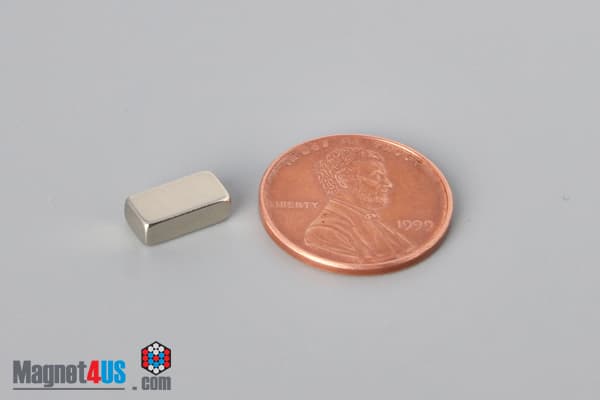 3/8" x 3/16" x 1/8" N45 Neodymium Block Magnet