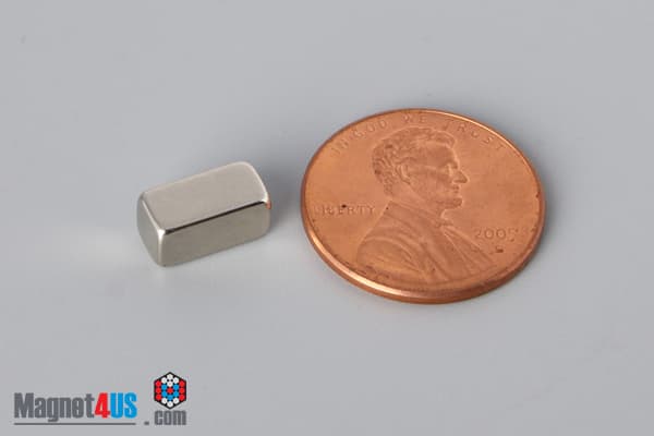 3/8" x 3/16" x 3/16" N45 Neodymium Block Magnet
