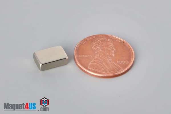 3/8" x 1/4" x 1/8" N45 Neodymium Block Magnet - photo 1