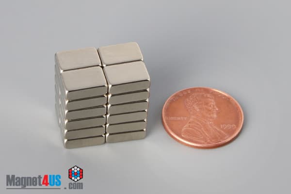 3/8" x 1/4" x 1/8" N45 Neodymium Block Magnet - photo 5
