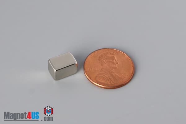 3/8" x 1/4" x 1/4" N45 Neodymium Block Magnet - photo 1