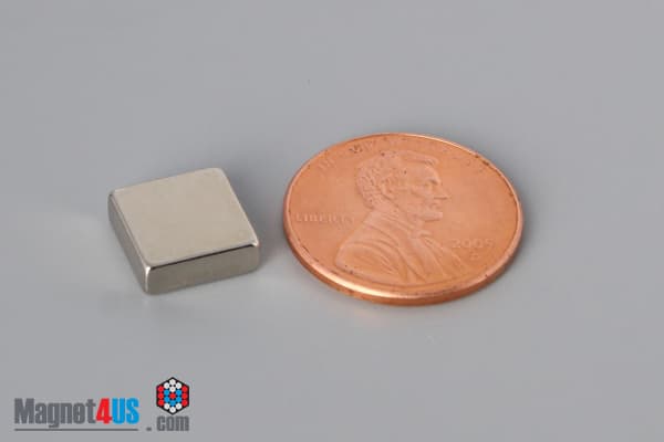 3/8" x 3/8" x 1/8" N40 Neodymium Block Magnet - photo 1