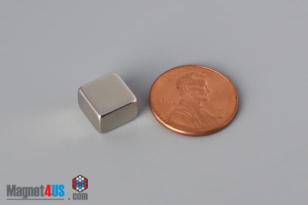3/8" x 3/8" x 1/4" N45 Neodymium Block Magnet - photo 1