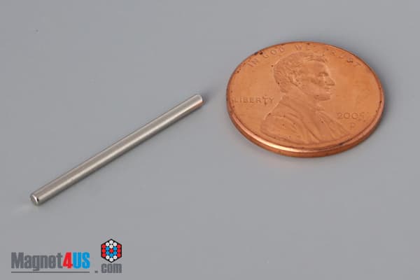 1/16" dia. x 1" N40 Neodymium Cylinder Magnet