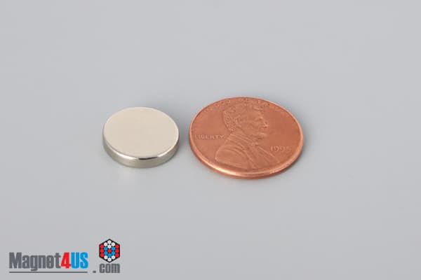 1/2" dia. x 1/10" N40 Neodymium Disc Magnet