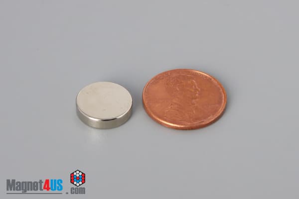 1/2" dia. x 1/8" N45 Neodymium Disc Magnet - photo 1