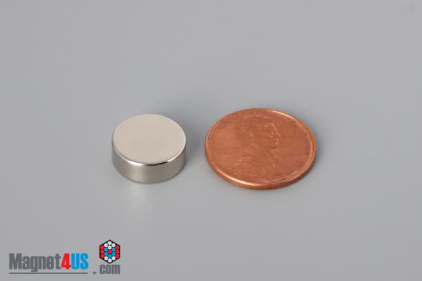 1/2" dia. x 3/16" N40 Neodymium Disc Magnet