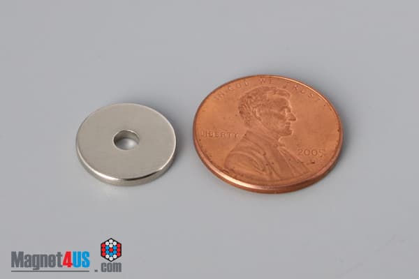 1/2" od x 1/8" id x 1/16" N40 Neodymium Ring Magnet - photo 1
