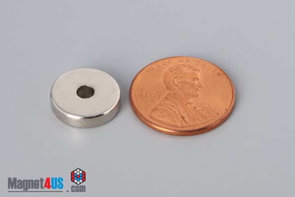 1/2" od x 1/8" id x 1/8" N40 Neodymium Ring Magnet - photo 1