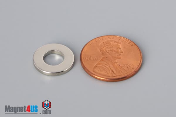 1/2" od x 1/4" id x 1/16" N40 Neodymium Ring Magnet - photo 1