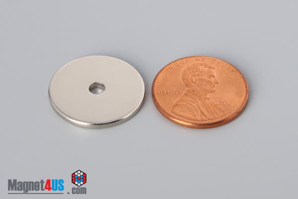 3/4" od x 1/8" id x 1/16" N45 Neodymium Ring Magnet