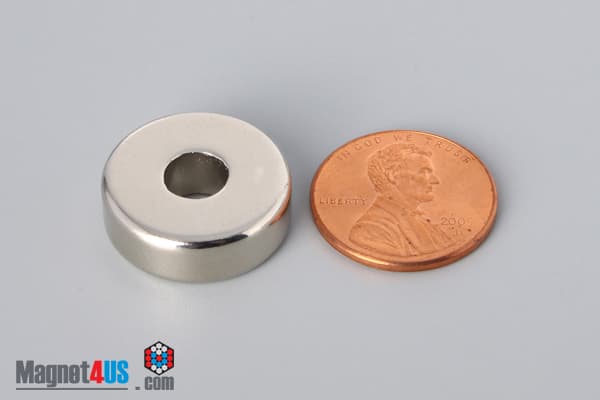 3/4" od x 1/4" id x 1/4" N45 Neodymium Ring Magnet - photo 1
