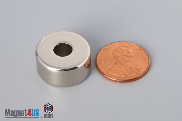 3/4" od x 1/4" id x 3/8" N45 Neodymium Ring Magnet
