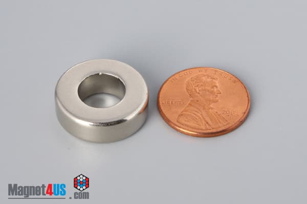 3/4" od x 3/8" id x 1/4" N45 Neodymium Ring Magnet - photo 1