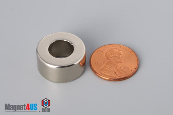3/4" od x 3/8" id x 3/8" N45 Neodymium Ring Magnet