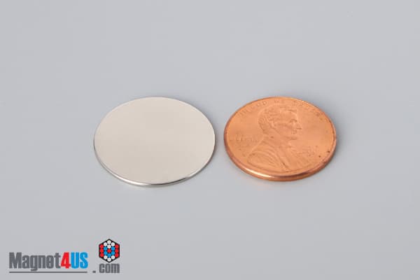 13/16" dia. x 1/32" N52 Neodymium Disc Magnet - photo 1