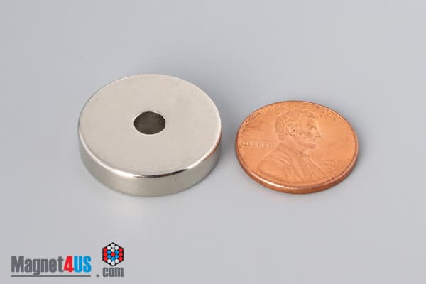 7/8" od x 3/16" id x 2/10" N45 Neodymium Ring Magnet