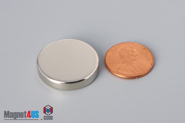 15/16" dia. x 2/10" N45 Neodymium Disc Magnet - photo 1