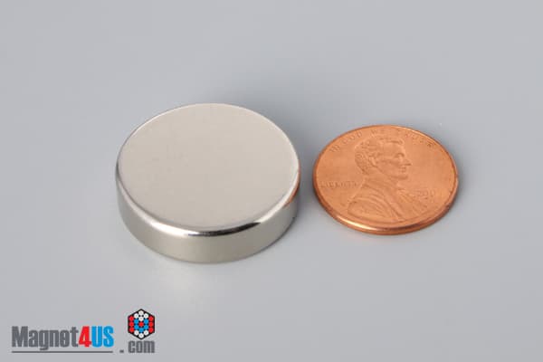 15/16" dia. x 1/4" N45 Neodymium Disc Magnet - photo 1