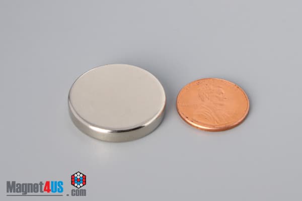 1" dia. x 3/16" N40 Neodymium Disc Magnet - photo 1