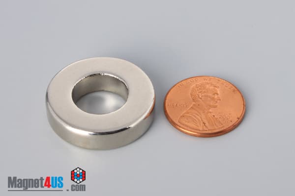 1" od x 1/2" id x 1/4" N45 Neodymium Ring Magnet - photo 1