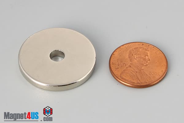 1" od x 3/16" id x 1/8" N40 Neodymium Ring Magnet - photo 1