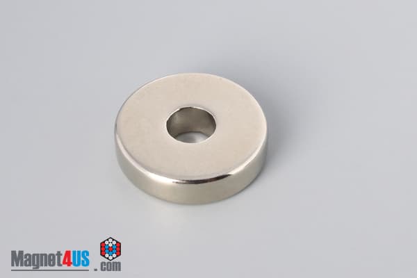 1" od x 5/16" id x 1/4" N45 Neodymium Ring Magnet - photo 2
