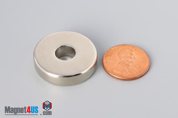 1" od x 5/16" id x 1/4" N45 Neodymium Ring Magnet - photo 1