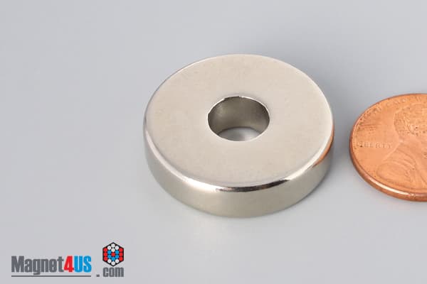 1" od x 5/16" id x 1/4" N45 Neodymium Ring Magnet - photo 3