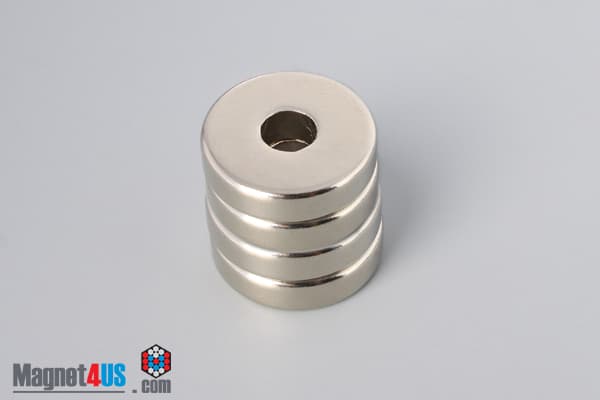 1" od x 5/16" id x 1/4" N45 Neodymium Ring Magnet - photo 4