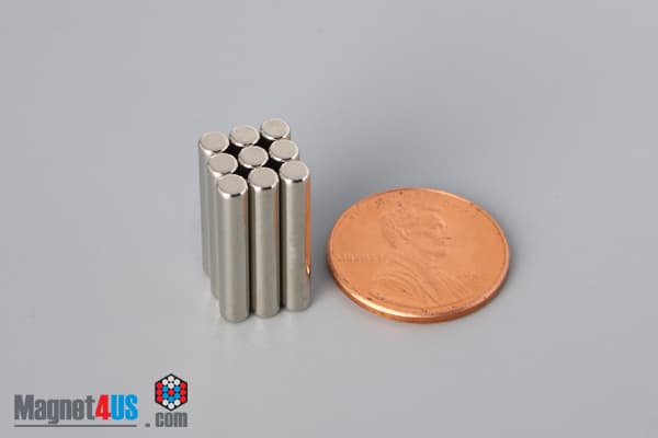 1/8" dia. x 3/4" N40 Neodymium Cylinder Magnet - photo 5