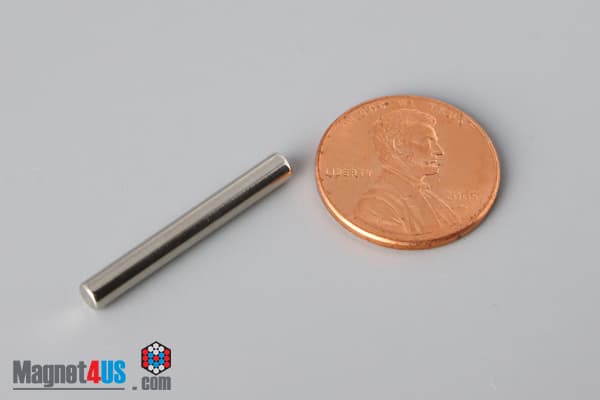 1/8" dia. x 1" N40 Neodymium Cylinder Magnet - photo 1