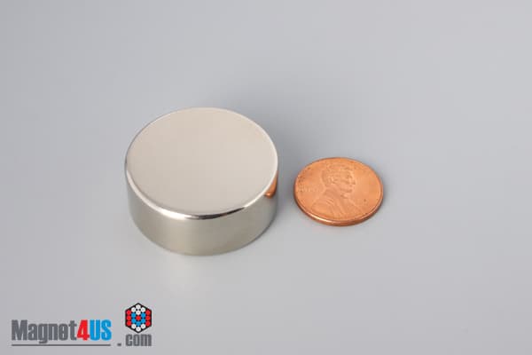 1 1/4" dia. x 1/2" N45 Neodymium Disc Magnet - photo 1