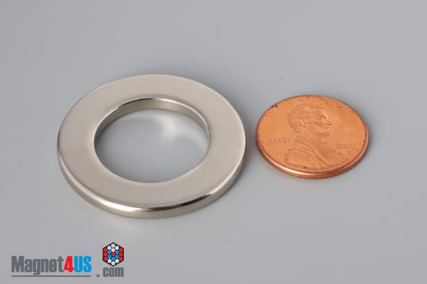 1 1/4" od x 3/4" id x 1/8" N45 Neodymium Ring Magnet - photo 1