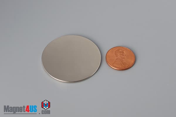 1 1/2" dia. x 1/16" N45 Neodymium Disc Magnet - photo 1