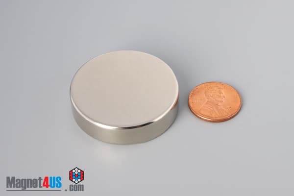 1 1/2" dia. x 3/8" N45 Neodymium Disc Magnet