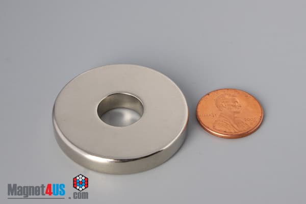1 1/2" od x 1/2" id x 1/4" N42 Neodymium Ring Magnet - photo 1