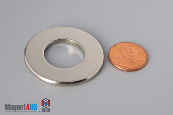 1 1/2" od x 3/4" id x 1/8" N45 Neodymium Ring Magnet - photo 1