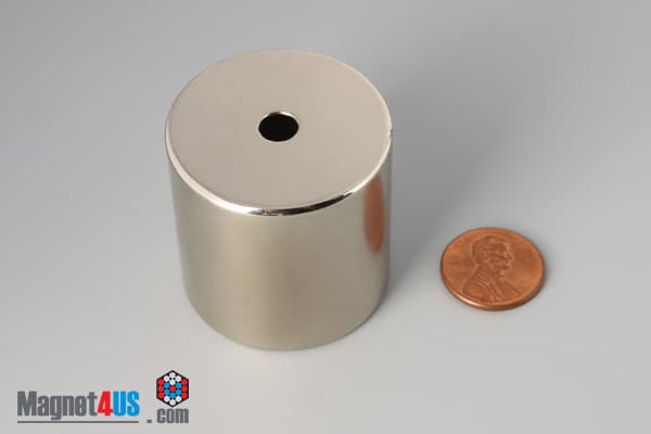 1 1/2" od x 1/8" id x 1/2" N45 Neodymium Ring Magnet