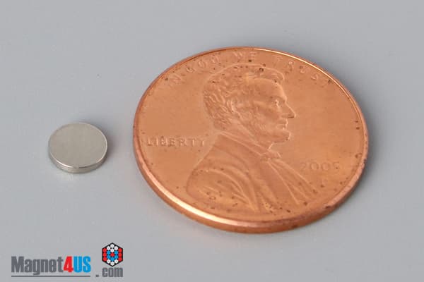3/16" dia. x 1/32" N40 Neodymium Disc Magnet - photo 1