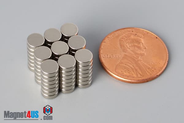 3/16" dia. x 1/16" N52 Neodymium Disc Magnet - photo 5