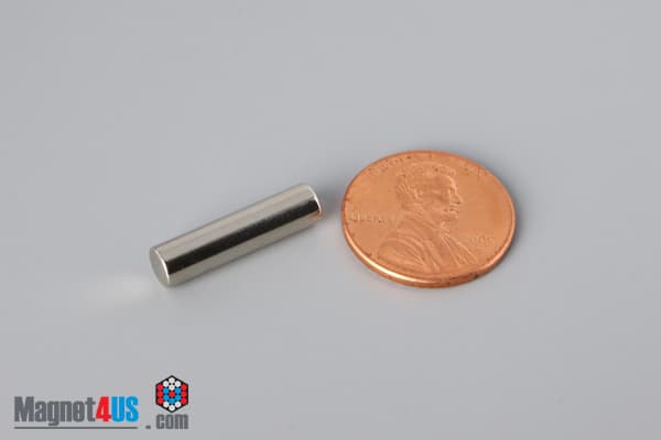 3/16" dia. x 3/4" N40 Neodymium Cylinder Magnet - photo 1
