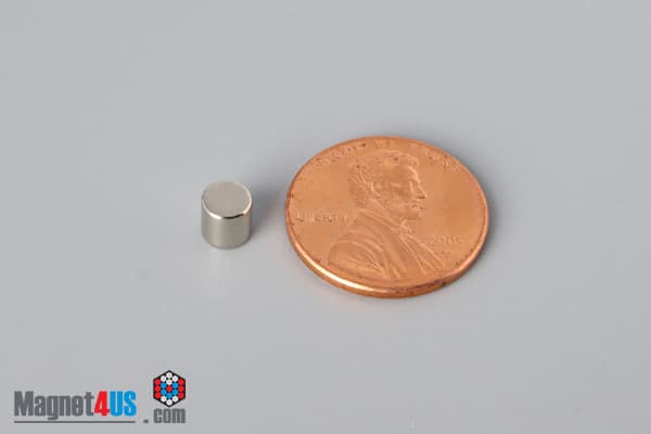 3/16" dia. x 3/16" N40 Neodymium Cylinder Magnet - photo 1